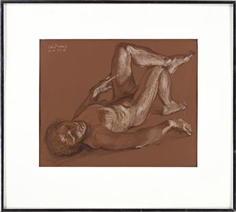 PAUL CADMUS Reclining Male Nude (NM 77A).